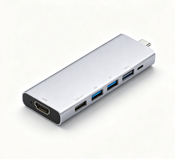 7-in-1 USB C Hub Multiport Adapter, Type C Dock with 4K HDMI, USB 3.0, SD/TF Card Reader Fast Charging for Laptop Tablet